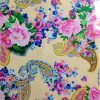 flower pattern Fabric Foil Print for dress