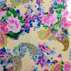 flower pattern Fabric Foil Print for dress